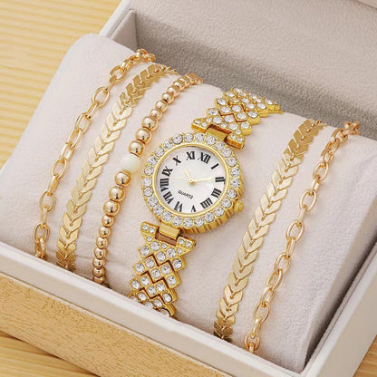Montre pour femmes avec 5 bracelets
